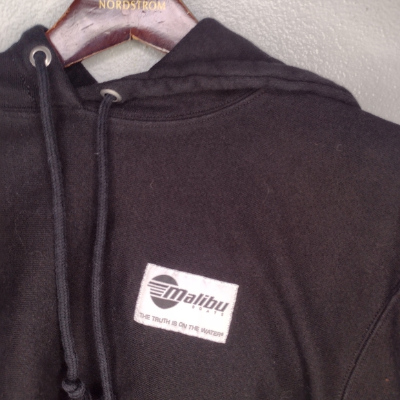 Champion Malibu Boats Womens Cropped Hoodie Sweatshirt Medium Reverse Weave LL - Picture 2 of 6